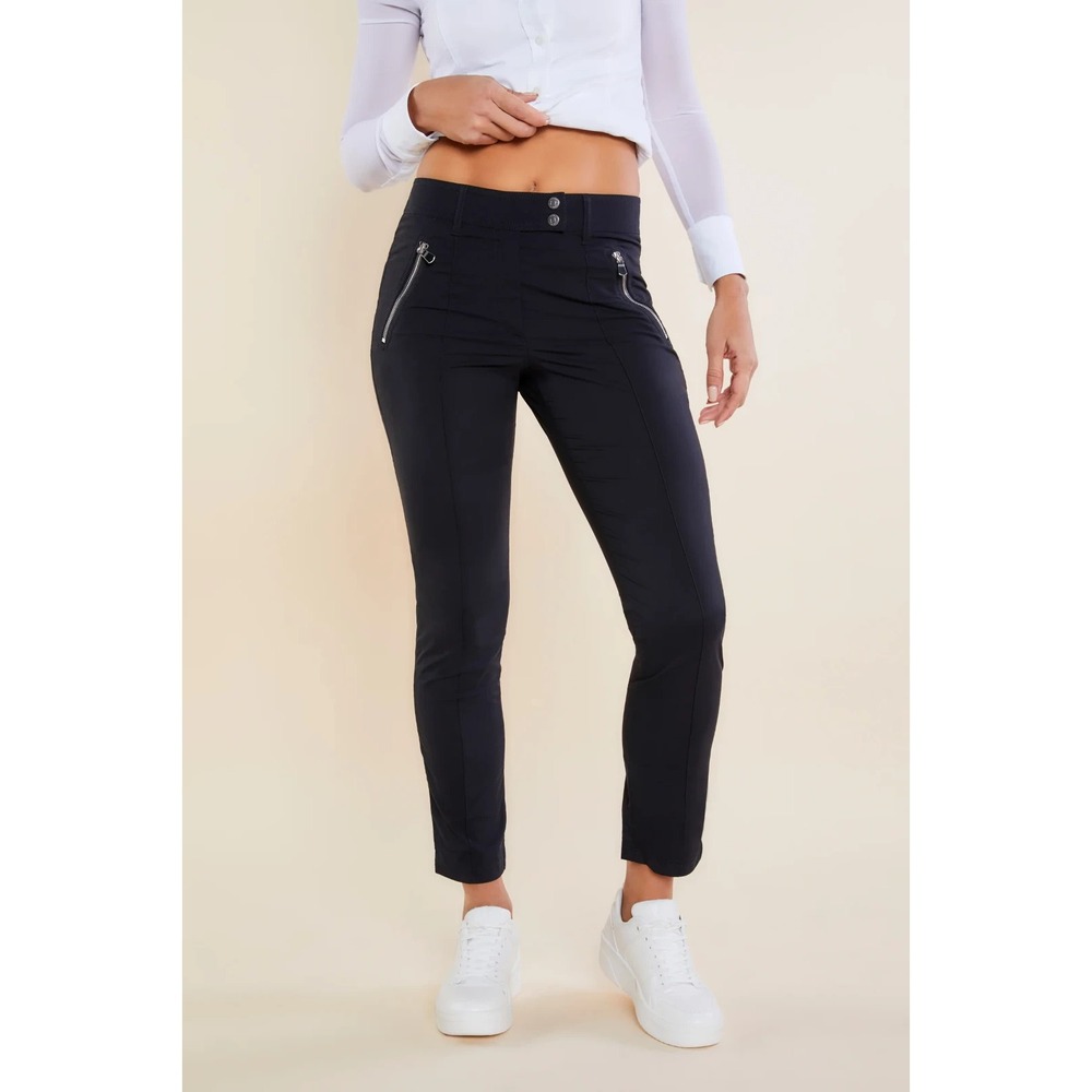 Anatomie Peggy Zippered Pants Womens S Elevated Basic Golf Travel Black Simple